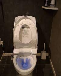 こんにちは いきなりトイレpic 我が家の暗 いトイレ 夕方から夜にかけて掃除すると汚れが見えません 前にみかちんがやってた便座裏をハイターパック そしてアイリスオーヤマのモコモコスプレーでやっつけました 長男にお座りしてオシッコするように