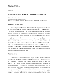 I am very up to date on this sort of thing because i listen to the news. Pdf Macmillan English Dictionary For Advanced Learners David Shaffer Academia Edu