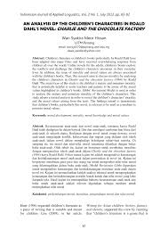 Make it easy for your child to find abcmouse.com! Pdf An Analysis Of The Children S Characters In Roald Dahl S Novel Charlie And The Chocolate Factory