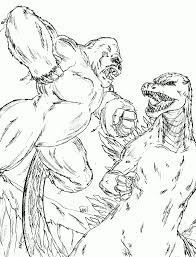Godzilla vs king kong coloring pages 2020