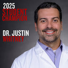 Our next Student Champion is Dr. Justin Whitney. He is the course director  for Preclinical Operative Dentistry I and II (lecture and lab) and serves  as an instructor for other preclinical and