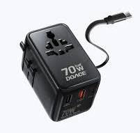 DOACE GaN 70W Travel Adapter - Fast Charging | 6-in-1 Adapter