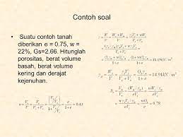 Berat tanah kering oven = 16 gr, jika berat jenis tanah (gs) = 2,71. Kumpulan Soal Mekanika Tanah Masnurul