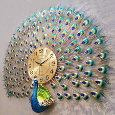 Buy fabric, wallpaper and home decor and view projects featuring unique peacock designs. Large Peacock Wall Clock Modern Design Home Decor Wall Watch Living Room Bedroom Mute Clock Wall Metal Digital Wall Clocks Wall Clocks Aliexpress