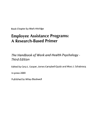 Workplace options is always seeking qualified licensed mental health professionals to join our global clinical provider network. Pdf Employee Assistance Programs A Research Based Primer