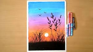 Join millions of learners from around the world already learning on udemy. How To Draw Sunrise With Pastel Step By Step How To Draw Scenery For B Sunrise Art Sunrise Painting Sunrise Drawing