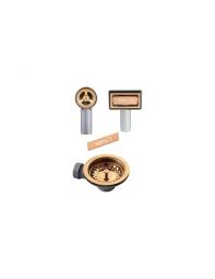 Choose from thousands of options. Sink 90mm Waste Kit Cover Kit New Copper Finish Includes Round Rectangular Overflow Plate