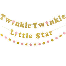 Browse twinkle twinkle little star pictures, photos, images, gifs, and videos on photobucket Amazon Com Gold Glittery Twinkle Twinkle Little Star Banner With 1pcs Sparkling Star Garland Wedding Birthday Baby Shower Holiday Party Decorations Supplies