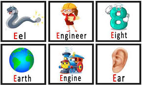 E · each · eagle · ear · early · earn · earring · earmuffs · earth Learn Vocabulary Words That Start With E
