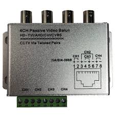 Find bnc to cat5 manufacturers from china. 4 Ch Passive Video Balun Analog Cctv Bnc To Rj45 Cat5 Video Transmission