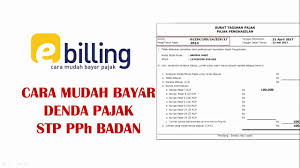 Surat pemberitahuan pajak daerah, yang selanjutnya. Cara Bayar Denda Pajak Stp Pph Badan Online Youtube