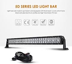Amazon Com Auxbeam 32 Led Light Bar 180w Off Road Driving Lights Led Work Light Spot Flood Fog Lamp 5d Lens With Wiring Harness For Car Truck Offroad Vehicle Atv Utv Pickup Automotive