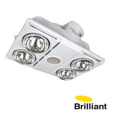 Broan qtx110hl ultra silent series bath fan with heater and light. Bathroom Heater Supernova Led Light With Exhaust Fan 4 1 Brilliant Lighting