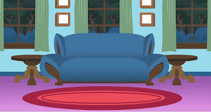 It's an unfinished room that will be the background for a scene in a larger animated story. Living Room Bedroom Cartoon Living Room S Purple Blue Png Pngegg