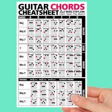 Large Guitar Chords Cheatsheet Guitar Chords Guitar Lessons Scales Guitar Lessons For Beginners