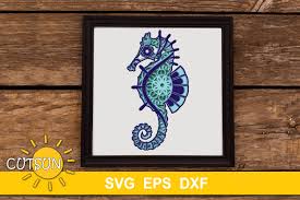 Download 3d Layered Seahorse Mandala Svg 5 Layers 551633 Cut Files Design Bundles