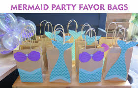 Mermaid Birthday Party Goodie Bags Mermaid Party Decorations Mermaid Party Theme Mermaid Birthday Party Ideas Mermaid Party Decorations Party Favor Bags Diy Mermaid Party Favors