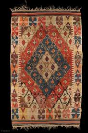 Sivrihisar Kilim Anatolia 2 Half Of 19th Century 132x215cm Clear Design Pure Wool On Wool Vegetable Dyed Colors Fine Weaving Kilim Hali Sanat Baskilar