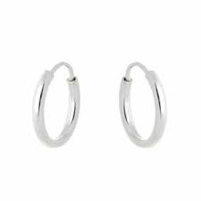 Peça suporte com argola incluída. Brinco Argola Pequena De Prata 10 Mm Vizaro