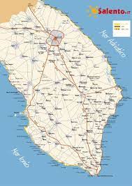 La puglia è la regione più lunga e varia del nostro paese. Salento Cartina Mappa Della Provincia Di Lecce Salento Puglia