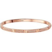 Cartier Small Pink Gold And Diamond Paved Love Bracelet 30 500 Liked On Polyvore Featuri Cartier Love Bracelet Diamond Love Bracelets Gold Bangle Bracelet