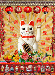 Lucky Cat Image Subject To Copyright Louise Hill Design 2013 2019 Lucky Cat Japanese Embroidery Prints