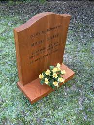 Buy wooden craft letters to press a name into the wet mortar. Headstones6 Jpg 768 1024 Diy Headstone Grave Marker Ideas Design Headstones