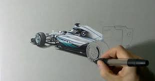 Draw a square and add on one layer on it. Mercedes Reveals Its 2016 F1 Car Through This Stunningly Realistic 3d Drawing
