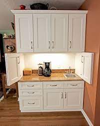 You are viewing image #10 of. White Refaced Kitchen Cabinets With New Hardware Coffee Bar Farmhouse Kitchen Cleveland By Cabinet S Top Houzz