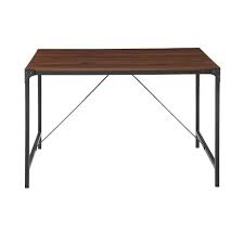 Kitchen & dining room tables : 48 Inch Industrial Wood Dining Table Dark Walnut By Walker Edison