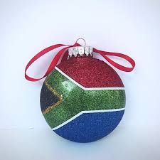 South African Flag Plastic Christmas Ornament South Africa South African Ornament South African Flag Suid Afrika South African Flag African Christmas Christmas Ornaments