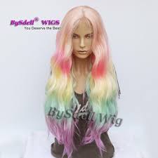 refrain komm, lass uns die welt bemal'n in regenbogenfarben wir woll'n sie überall regenbogenfahnen komm! Grosshandel Mode Lange Lose Gewellte Haare Perucke Pastell Ombre Regenbogen Farbe Keine Spitze Lace Front Perucke Afroamerikaner Cosplay Drama Party Perucken Von Tthouse2 27 4 Auf De Dhgate Com Dhgate