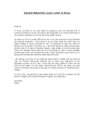 Maternity Leave Letter Template Employer. leave of absence letter ...