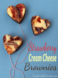 Strawberry Cream Cheese Brownies Comfortably Domestic