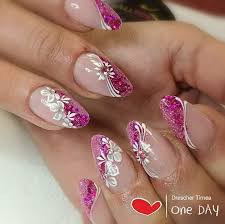 Pin By Oana Nicoleta On Unas Purple Nail Art Flower Nails Pink Nail Art