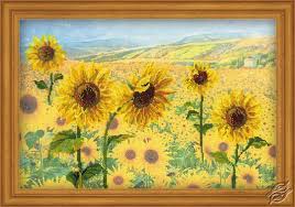 By bucilla $20.99 sale $15.74. Field Of Sunflowers 0010 Pt By Riolis Lady Cross Stitch