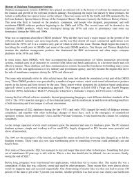 History of Database Management Systems