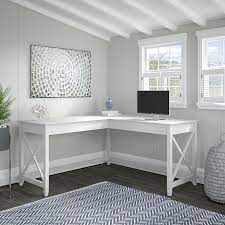 Made of laminate over engineered wood in linen white oak finish. Back To School White Office Desk Design Ideas