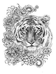 Year Of The Tiger By Lkburke29 Deviantart Com On Deviantart Skull Coloring Pages Mandala Coloring Pages Mandala Coloring
