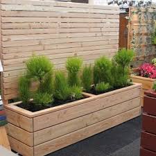 Pflanzkasten Mit Sichtschutz Natur Outdoor Planters Diy Planters Patio Planters
