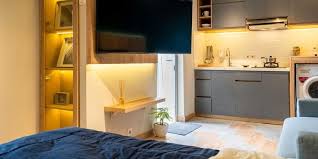 Seperti kita tahu bahwa ruang kamar mandi itu . Inspirasi Desain Apartemen Satu Kamar Tidur Yang Hemat Ruang Halaman All Kompas Com