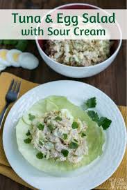 Want To Know How To Make The Best Tuna Salad This Recipe For Tuna And Egg Salad With Sour Cream Is Low Carb I Tuna Egg Salad Tuna And Egg Good