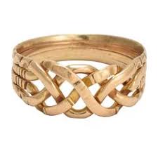 Women men lady puzzle ring 925 sterling solid silver 4 band interlocking knott. Gold Puzzle Ring 17 For Sale On 1stdibs