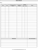 This listing is for an editable and printable vital signs record with notes form. Medical Charts