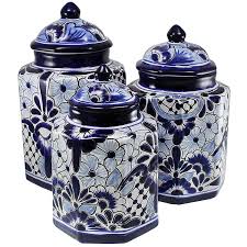 Blue Kitchen Canisters Handmade