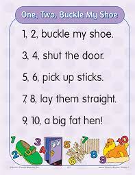 Learning Center Activities For One Two Buckle My Shoe Nursery Rhymes Lyrics Nursery Rhymes Songs Nursery Songs
