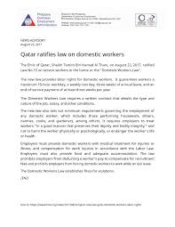 A job offer letter is a critical document and may be legally binding. Rights Of A Domestic Helper In Qatar The Pinoy Ofw