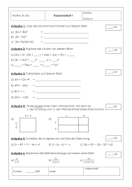 1 spante quer zu den gleisen, länge ca. Ka Binomische Formeln Definitionsmenge Unterrichtsmaterial Im Fach Mathematik Binomische Formeln Nachhilfe Mathe Lernen Tipps Schule