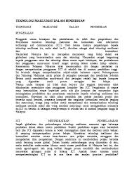 Kesimpulan • teknologi maklumat banyak menyumbang kemudahan kepada kita. Teknologi Maklumat Dalam Pendidikan Docx