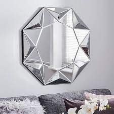 Its a wonderful mirror in triangle shape and its awesome idea to enhance the beauty of house. 3d Geo Wall Mirror 80cm Dunelm